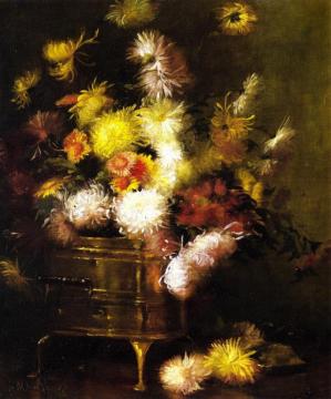 Still Life With Brass Pot Artwork by Julian Alden Weir