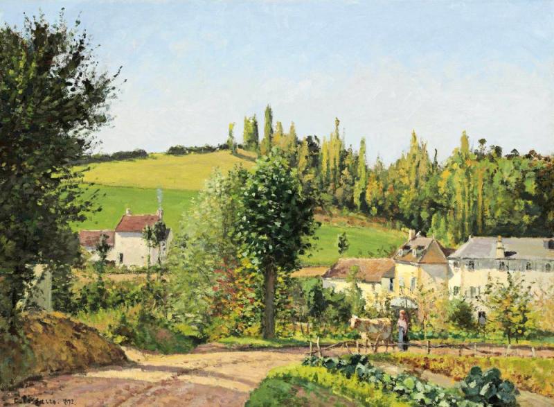 Path Of L'hermitage At Pontoise Artwork by Camille Pissarro