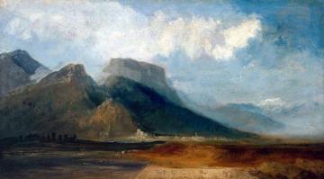 Grenoble Seen from the River Drac with Mont Blanc in the Distance Artwork by Joseph Mallord William Turner
