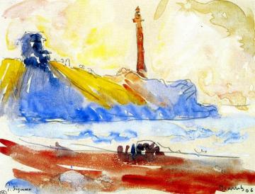 The Lighthouse, Biarritz Artwork by Paul Signac