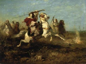 The Pursuit Artwork by Adolf Christian Schreyer