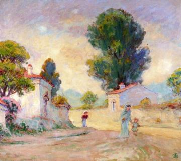 Village Street Artwork by Claude-Emil Schuffenecker