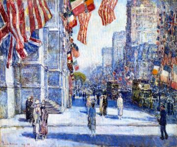 Early Morning on the Avenue in May Artwork by Frederick Childe Hassam