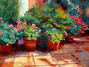 California Patio Pots Artwork by David Lloyd Glover