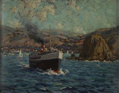 Steamer Leaving Avalon, Catalina Island, 1920 Artwork by Granville Redmond