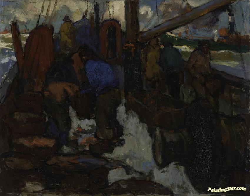 At The Fishing Grounds Artwork by Armin Hansen