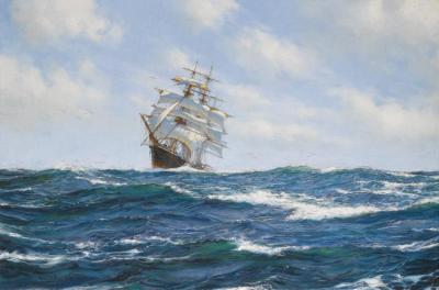 On The Crest Of A Wave Artwork by Montague Dawson