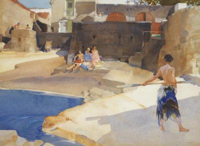 Sunshine And Idleness Artwork by Sir William Russell Flint