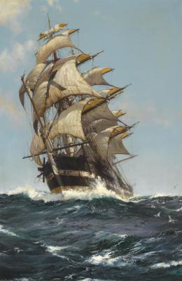 The Crest Of A Wave Artwork by Montague Dawson