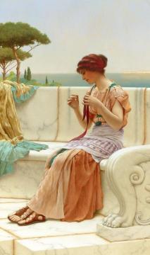 The Seamstress Artwork by John William Godward