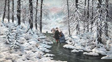 A Snow Scene Artwork by Laszlo Neogrady