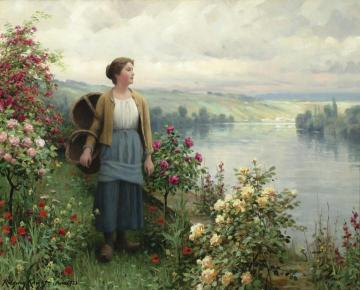 By The River Artwork by Daniel Ridgway Knight