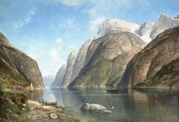 View Of A Fjord Artwork by Adelsteen Normann