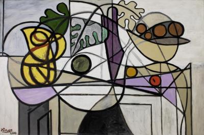 Pitcher And Fruit Bowl Artwork by Pablo Picasso