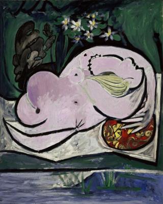 Nude In The Garden (nu Dans Un Jardin) Artwork by Pablo Picasso