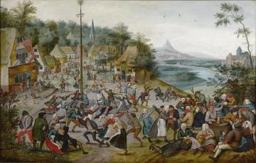 St. George's Kermis With The Dance Around The Maypole Artwork by Jan Brueghel the Elder