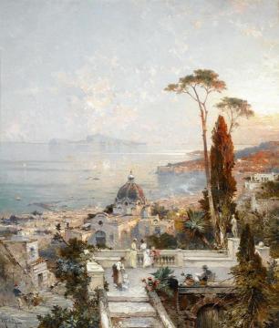View From The Balcony Artwork by Franz Richard Unterberger