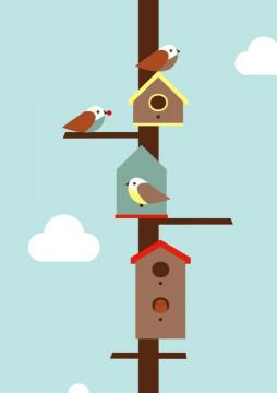 BIRDHOUSES Artwork by Dicky Bird