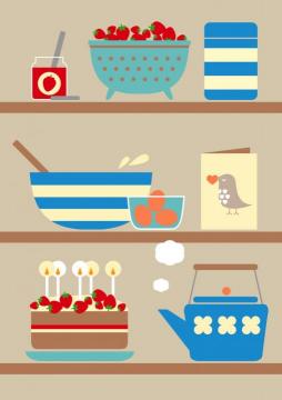 KITCHEN SHELVES Artwork by Dicky Bird