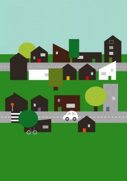 LITTLE TOWN Artwork by Dicky Bird