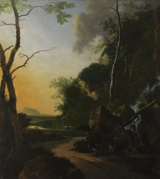 Italianate Landscape with Crab Fishers Artwork by Pynacker Adam