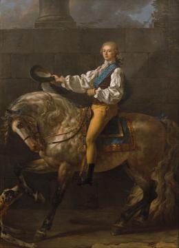 Equestrian portrait of Stanislaw Kostka Potocki Artwork by Jacques Louis David