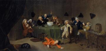 A Midnight Modern Conversation Artwork by William Hogarth