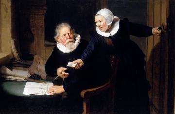 And His Wife,griet Jans Artwork by Rembrandt van Rijn