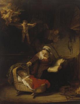Holy Family Artwork by Rembrandt van Rijn