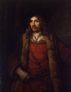 Man in a Fur-lined Coat Artwork by Rembrandt van Rijn