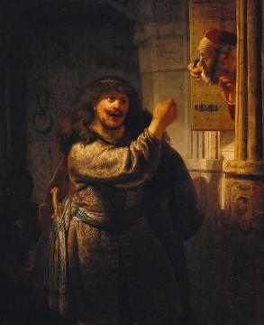 Simson threatened his father in law Artwork by Rembrandt van Rijn