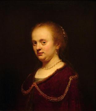 Retrato de mujer joven Artwork by Rembrandt van Rijn