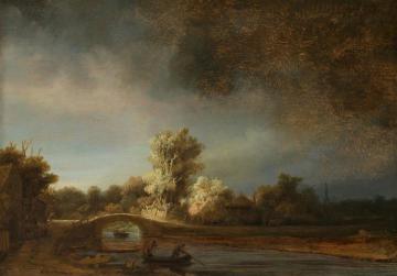 The Stone Bridge Artwork by Rembrandt van Rijn