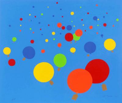 The Balloon Race,1970 Artwork by Nicholas Monro