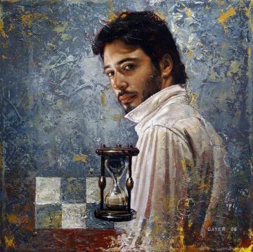 El tiempo self portrait Artwork by Diego Dayer
