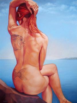 Bather Girl Artwork by Fran Recacha