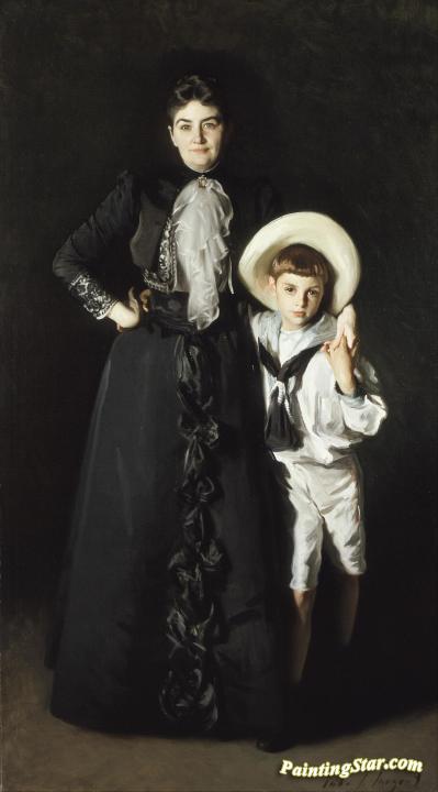 Portrait Of Mrs. Edward L. Davis And Her Son, Livingston Davis Artwork by John Singer Sargent
