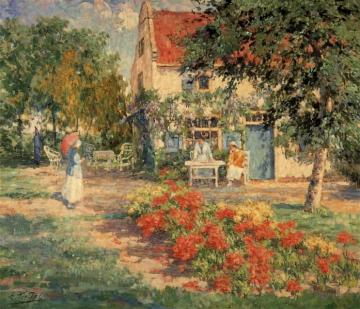 Zomerdag Huis En Tuin Van De Schilder In Blaricem Artwork by Evert Pieters