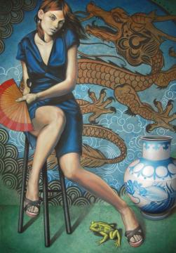 The princess, the dragon and the frog Artwork by Fran Recacha