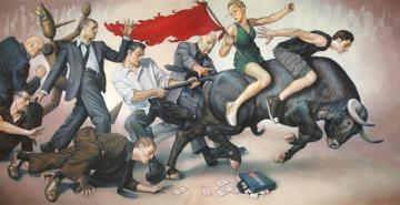 The rescue of the bull Artwork by Fran Recacha