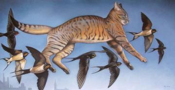 Where Is The Cat Artwork by Fran Recacha