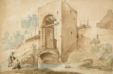 Gateway To A Town Artwork by Abraham Bloemaert