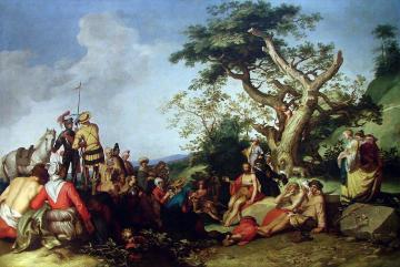 La predication de Saint Jean Baptiste Artwork by Abraham Bloemaert
