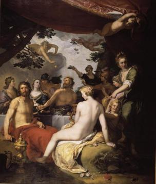 The Feast Of The Gods At The Wedding Of Peleus And Thetis Artwork by Abraham Bloemaert