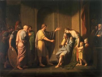 Cleombrotus Ordered Into Banishment By Leonidas Ii, King Of Sparta Artwork by Benjamin West