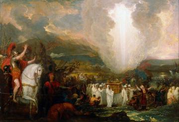 Joshua passing the River Jordan with the Ark of the Covenant Artwork by Benjamin West