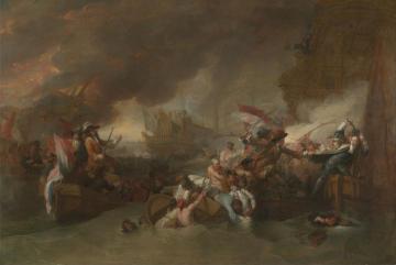 The Battle of La Hogue Artwork by Benjamin West