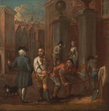 Sign for a paviour Artwork by William Hogarth