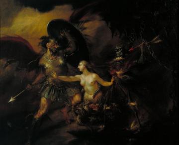 Satan, Sin And Death (a Scene From Milton's `paradise Lost') Artwork by William Hogarth