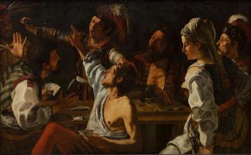 Card And Backgammon Players. Fight Over Cards Artwork by Theodoor Rombouts